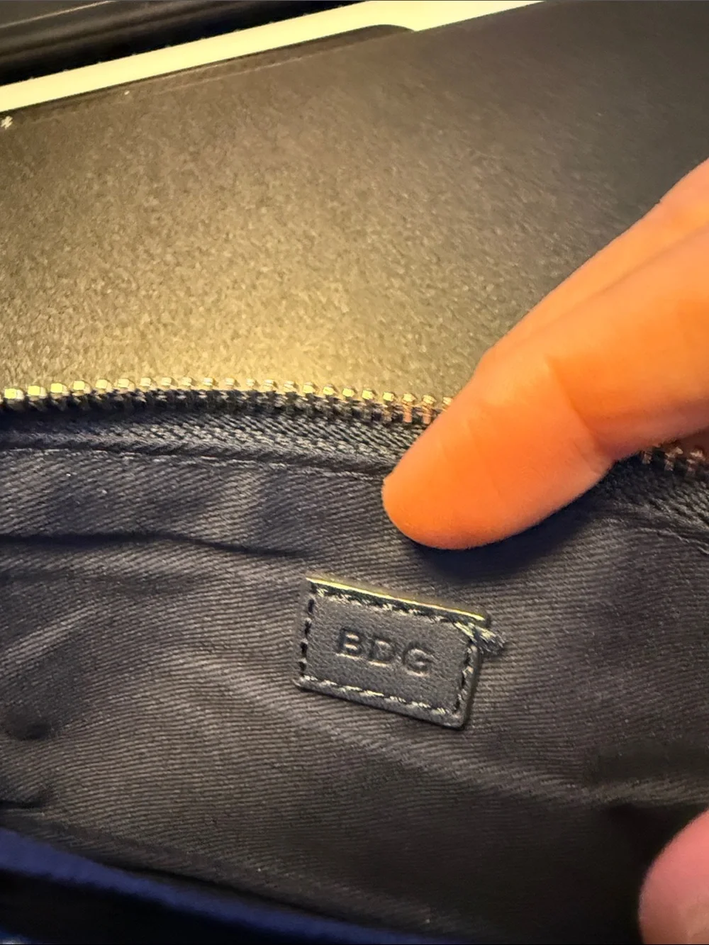 Teal Suede Zip Clutch Bag - Women